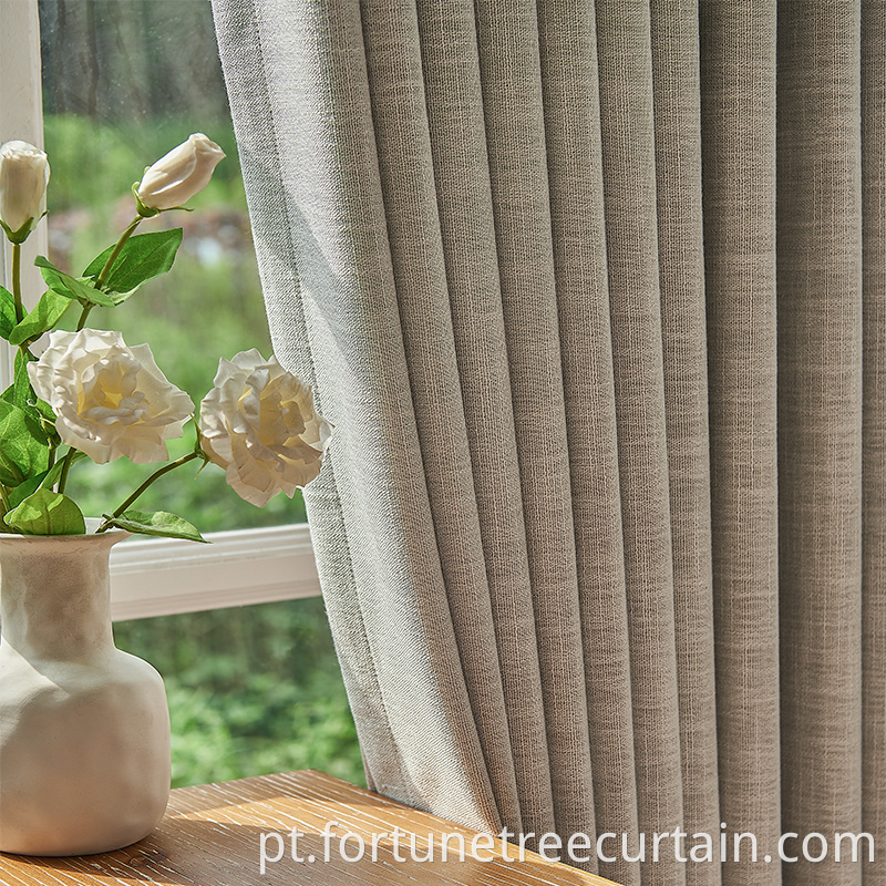 Plain Dyed Linen Curtain Fabric